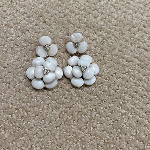 Crystal and acrylic flower earrings